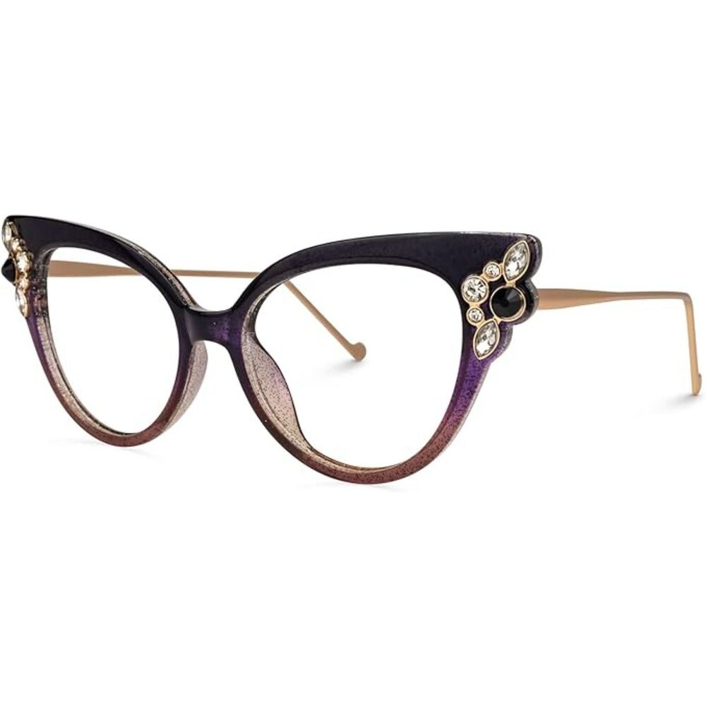 Zeelol Women Trendy Cat Eye Glasses Frame